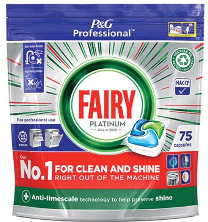 Office Monster | Fairy Fairy Platinum Dishwasher Tablets (Pack of 75) 81448293 Fairy Fairy Platinum Dishwasher Tablets (Pack of 75) 81448293