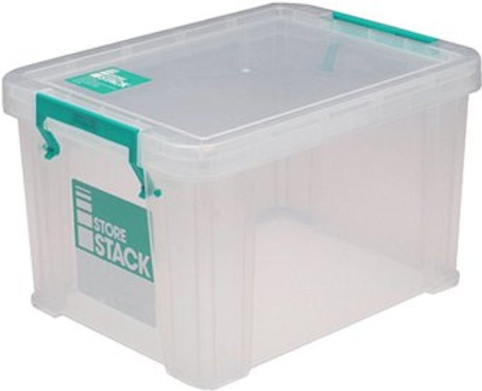 Office Monster | StoreStack StoreStack 1 Litre Storage Box W180xD110xH90mm Clear RB00814 StoreStack StoreStack 1 Litre Storage Box W180xD110xH90mm Clear RB00814