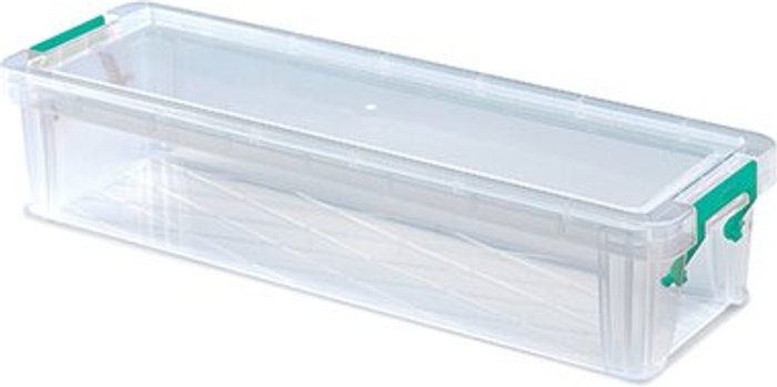 Office Monster | StoreStack StoreStack 2.2 Litre Storage Box W370xD110xH80mm Clear RB75896 StoreStack StoreStack 2.2 Litre Storage Box W370xD110xH80mm Clear RB75896