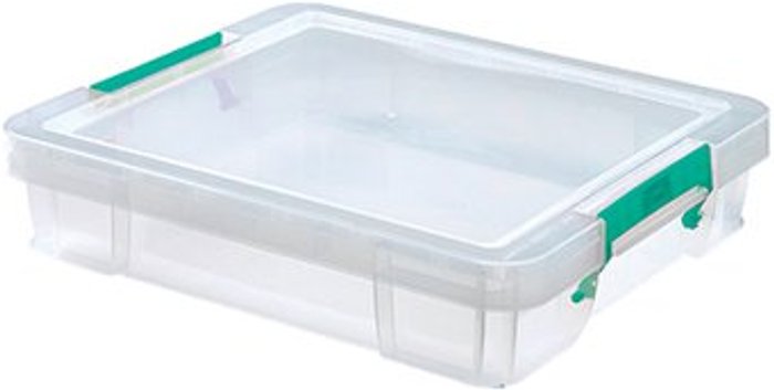 Office Monster | StoreStack StoreStack 9 Litre Storage Box W430xD360xH90mm Clear RB75897 StoreStack StoreStack 9 Litre Storage Box W430xD360xH90mm Clear RB75897