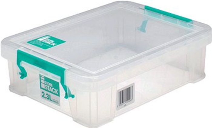 Office Monster | StoreStack StoreStack 2.3 Litre Storage Box W260xD190xH70mm Clear RB90119 StoreStack StoreStack 2.3 Litre Storage Box W260xD190xH70mm Clear RB90119