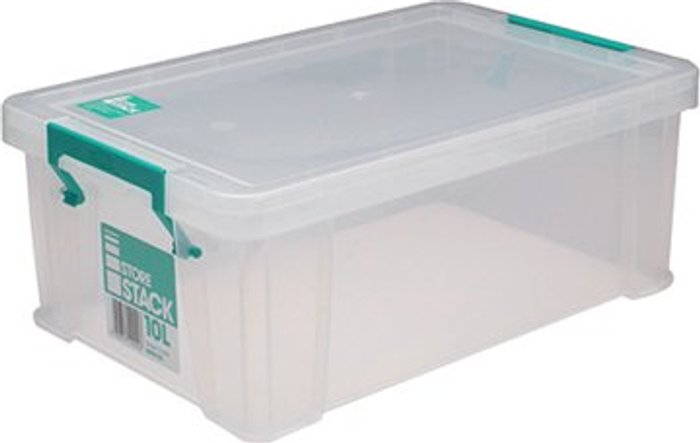 Office Monster | StoreStack StoreStack 10 Litre Storage Box W400xD255xH150mm Clear RB90123 StoreStack StoreStack 10 Litre Storage Box W400xD255xH150mm Clear RB90123