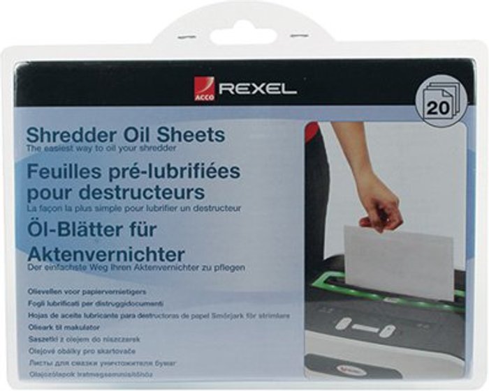 Office Monster | Rexel Rexel Shredder Non-Auto Oil Sheets (Pack of 20) 2101949 Rexel Rexel Shredder Non-Auto Oil Sheets (Pack of 20) 2101949