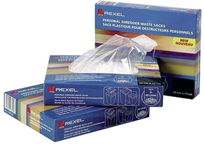 Office Monster | Rexel Rexel AS1000 Plastic Shredder Waste Sacks 115L (Pack of 100) 40070 Rexel Rexel AS1000 Plastic Shredder Waste Sacks 115L (Pack of 100) 40070