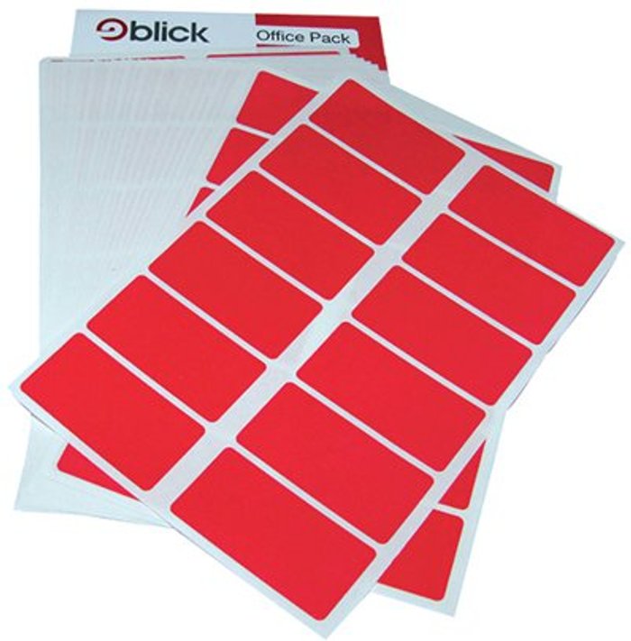 Office Monster | Blick Blick Labels in Office Packs 25mmx50mm Red (Pack of 320) RS019954 Blick Blick Labels in Office Packs 25mmx50mm Red (Pack of 320) RS019954