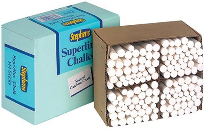 Office Monster | Stephens Stephens Tapered Chalk Stick White (Pack of 144) RS522553 Stephens Stephens Tapered Chalk Stick White (Pack of 144) RS522553