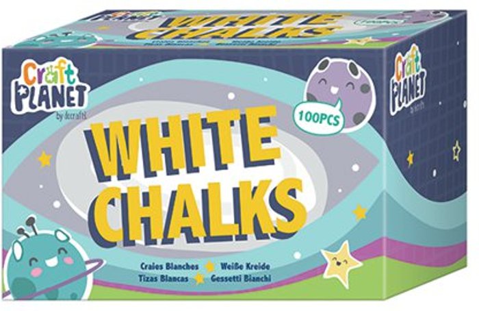 Office Monster | Study Time Study Time Chalk White (Pack of 100) EDU211 Study Time Study Time Chalk White (Pack of 100) EDU211