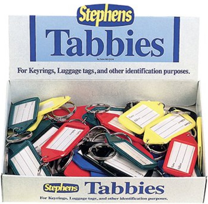 Office Monster | Stephens Stephens Assorted Tabbies Keyrings Display (Pack of 50) RS521211 Stephens Stephens Assorted Tabbies Keyrings Display (Pack of 50) RS521211