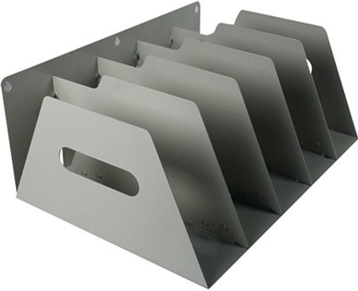 Office Monster | Rotadex Rotadex 5-Section Lever Arch Filing Rack Smoke White LAR5 Rotadex Rotadex 5-Section Lever Arch Filing Rack Smoke White LAR5