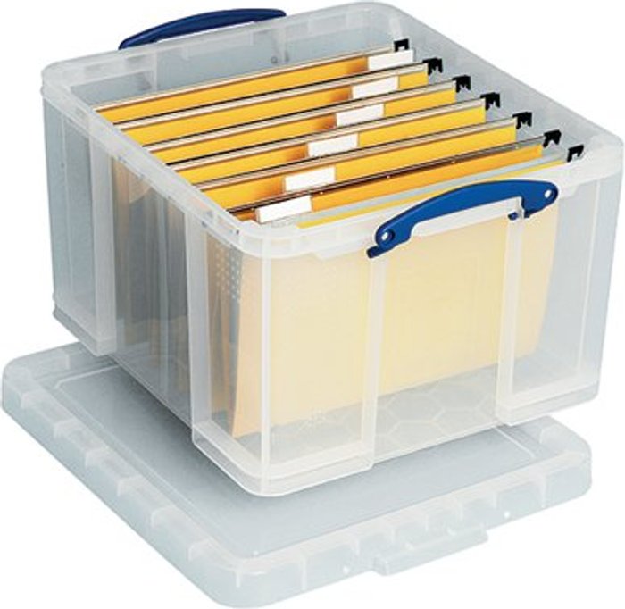 Office Monster | Really Useful Really Useful 42L Plastic Storage Box - Clear Really Useful Really Useful 42L Plastic Storage Box - Clear