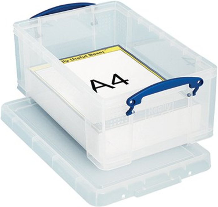 Office Monster | Really Useful Really Useful 9L Storage Box With Lid and Clip Lock Handles Clear 9C Really Useful Really Useful 9L Storage Box With Lid and Clip Lock Handles Clear 9C