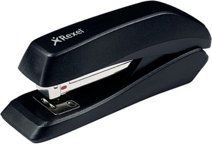 Office Monster | Rexel Rexel Ecodesk Compact Stapler 20 Sheet Black 2100029 Rexel Rexel Ecodesk Compact Stapler 20 Sheet Black 2100029