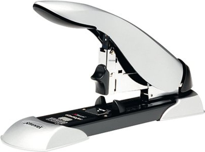 Office Monster | Rexel Rexel Gladiator Heavy Duty Stapler Silver/Black 2100591 Rexel Rexel Gladiator Heavy Duty Stapler Silver/Black 2100591