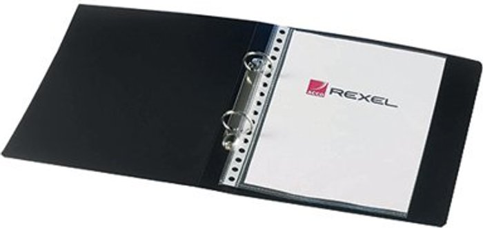 Office Monster | Rexel Rexel Budget 25mm 2 Ring Binder A5 Black (Pack of 10) 13428BK Rexel Rexel Budget 25mm 2 Ring Binder A5 Black (Pack of 10) 13428BK