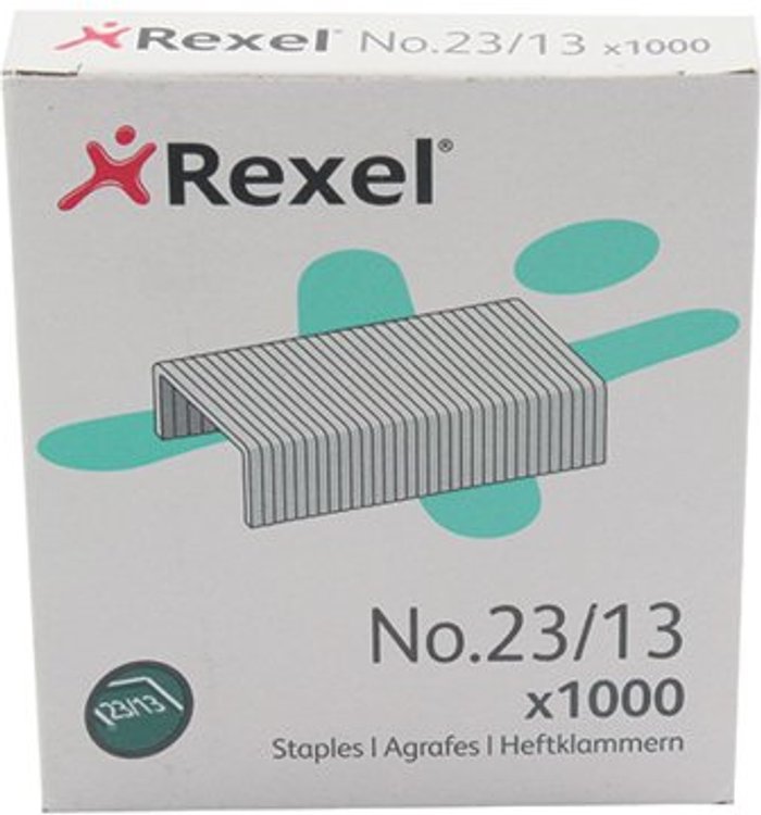 Office Monster | Rexel Rexel No 23 Staples 13mm (Pack of 1000) 2101053 Rexel Rexel No 23 Staples 13mm (Pack of 1000) 2101053