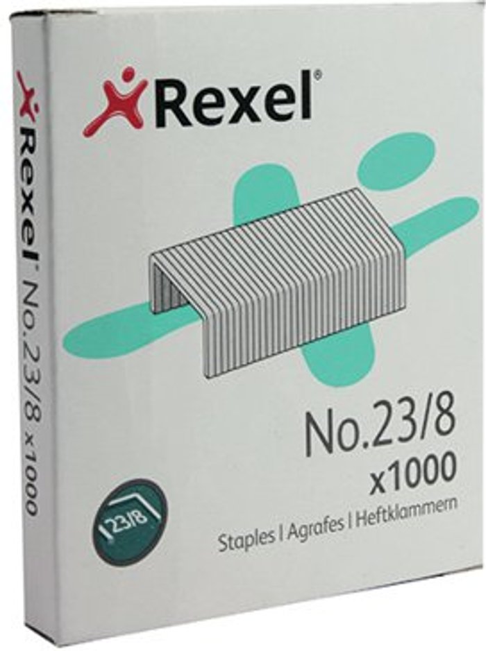 Office Monster | Rexel Rexel No 23 Staples 8mm (Pack of 1000) 2101054 Rexel Rexel No 23 Staples 8mm (Pack of 1000) 2101054