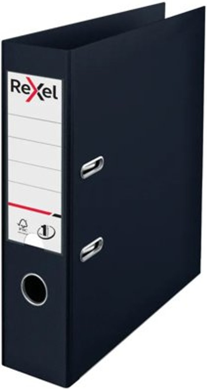 Office Monster | Rexel Rexel Choices 75mm Lever Arch File Polypropylene A4 Black 2115501 Rexel Rexel Choices 75mm Lever Arch File Polypropylene A4 Black 2115501