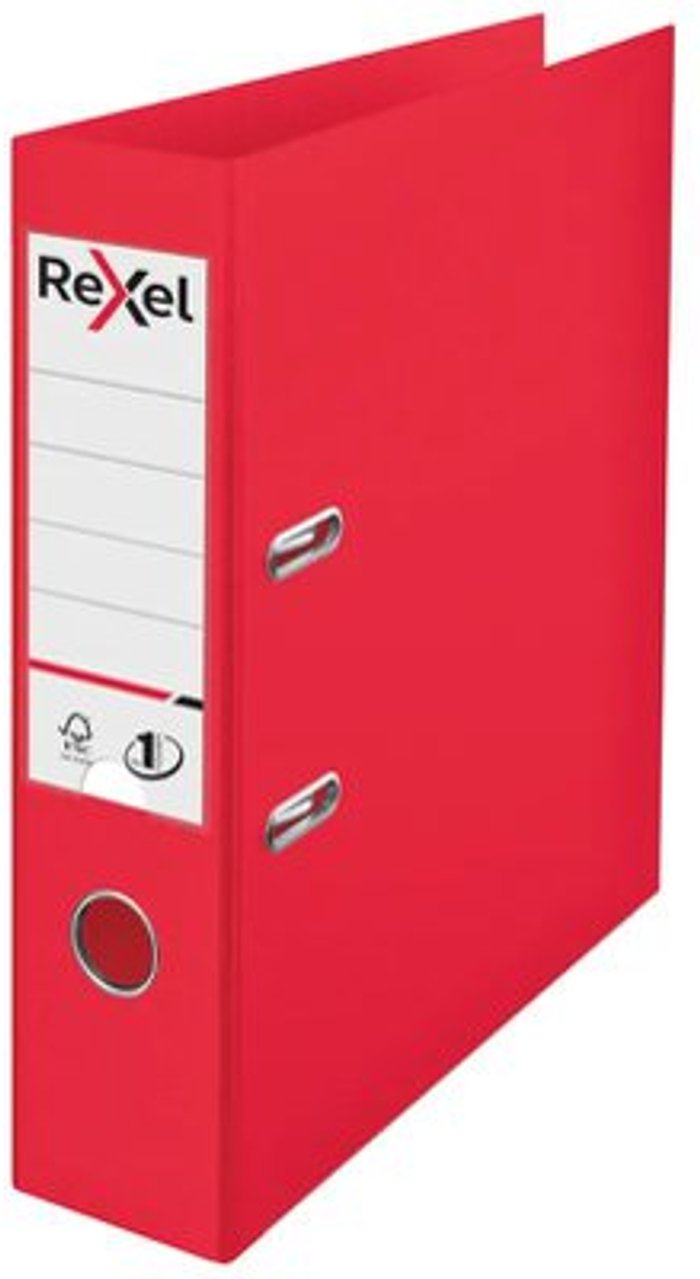 Office Monster | Rexel Rexel Choices 75mm Lever Arch File Polypropylene A4 Red 2115504 Rexel Rexel Choices 75mm Lever Arch File Polypropylene A4 Red 2115504