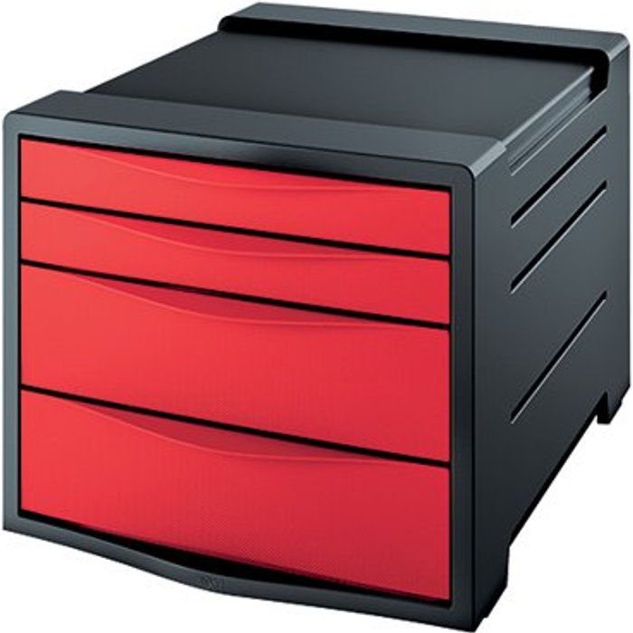 Office Monster | Rexel Rexel Choices Drawer Cabinet Red 2115610 Rexel Rexel Choices Drawer Cabinet Red 2115610