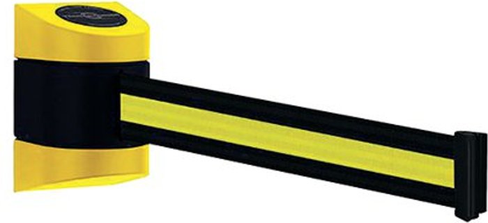 Office Monster | VFM VFM Black /Yellow Wall Mounted Retractable Barrier 4.6m 309834 VFM VFM Black /Yellow Wall Mounted Retractable Barrier 4.6m 309834