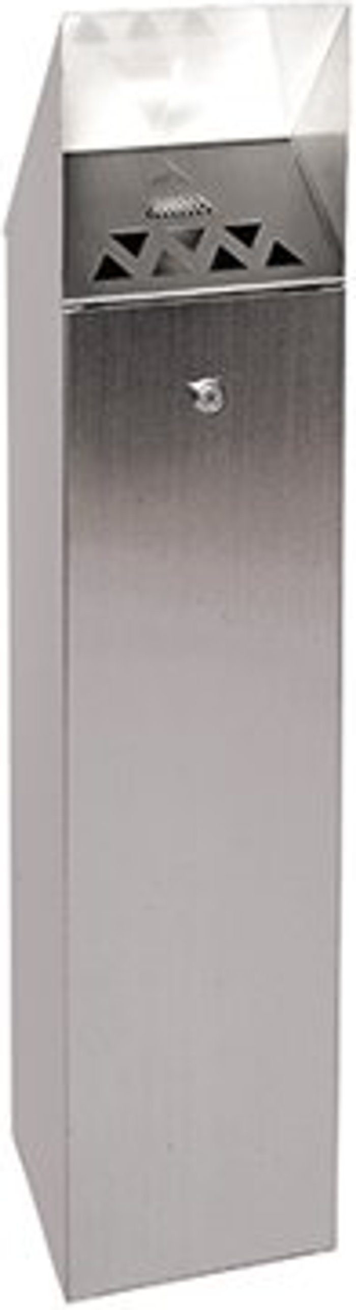 Office Monster | VFM Silver Hooded Top Cigarette Ash Tower Bin 6.6 Litre 317468 VFM Silver Hooded Top Cigarette Ash Tower Bin 6.6 Litre 317468