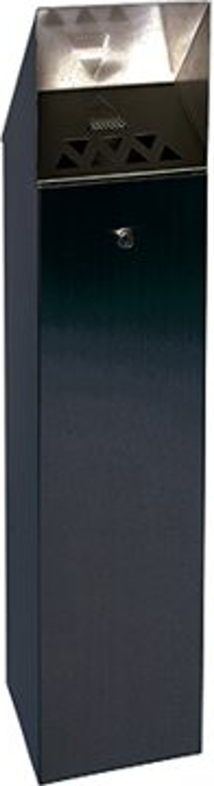 Office Monster | VFM Black Hooded Top 6.6 Litre Cigarette Ash Tower Bin 317469 VFM Black Hooded Top 6.6 Litre Cigarette Ash Tower Bin 317469