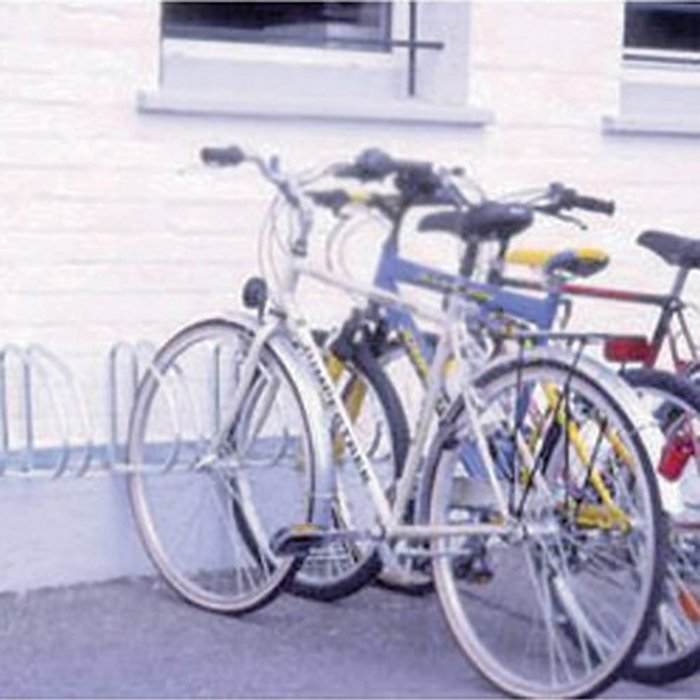 Office Monster | VFM VFM Aluminium Wall/Floor Mounted 4-Bike Cycle Rack 320079 VFM VFM Aluminium Wall/Floor Mounted 4-Bike Cycle Rack 320079