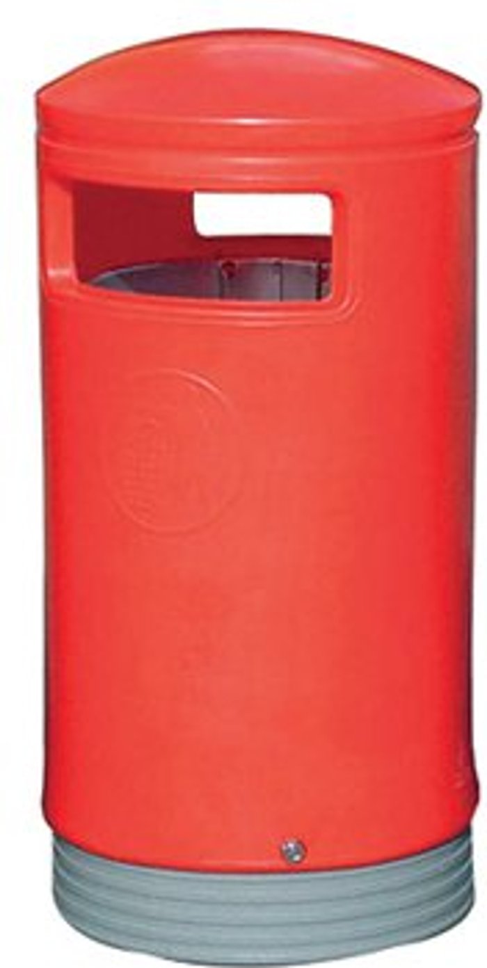 Office Monster | VFM Outdoor Hooded Top Bin 75 Litre Red 321773 VFM Outdoor Hooded Top Bin 75 Litre Red 321773