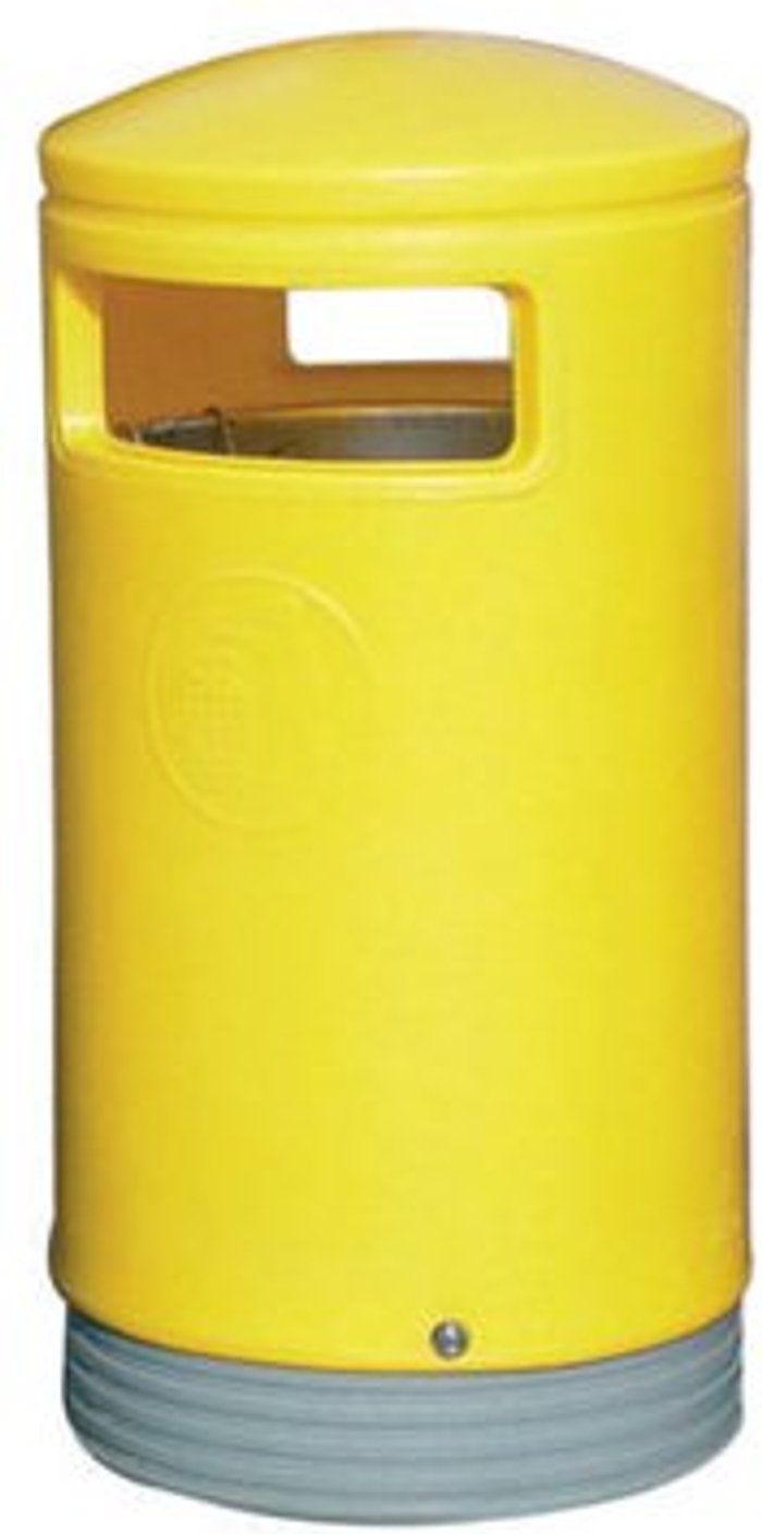Office Monster | VFM Outdoor Hooded Top Bin 75 Litre Yellow 321774 VFM Outdoor Hooded Top Bin 75 Litre Yellow 321774