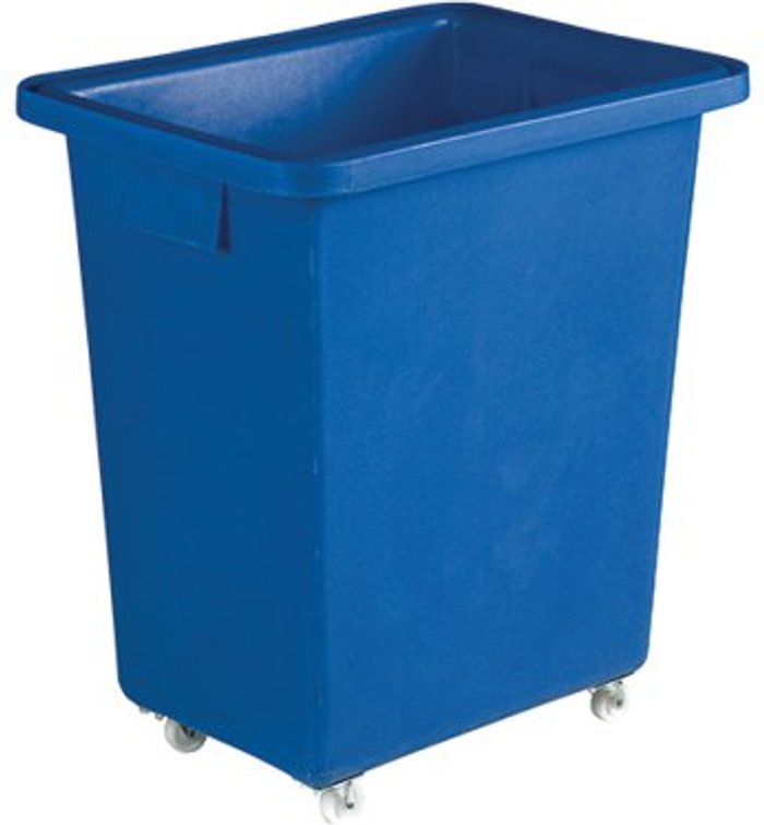 Office Monster | VFM Bottle Skip 580x410x700mm 4x50mm Swivel Blue 328218 VFM Bottle Skip 580x410x700mm 4x50mm Swivel Blue 328218