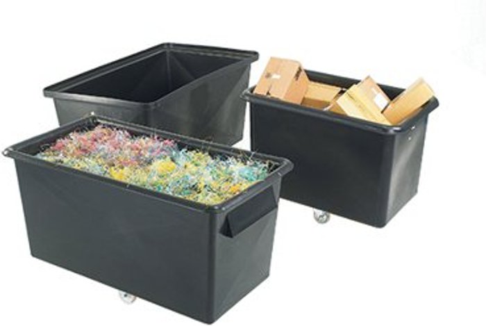 Office Monster | VFM Recycled Container Truck Poly Tapered Sided Black 329063 VFM Recycled Container Truck Poly Tapered Sided Black 329063