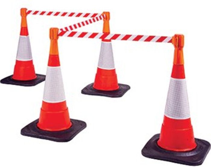 Office Monster | VFM VFM Orange Retractable Web Belt For Traffic Cones 329334 VFM VFM Orange Retractable Web Belt For Traffic Cones 329334