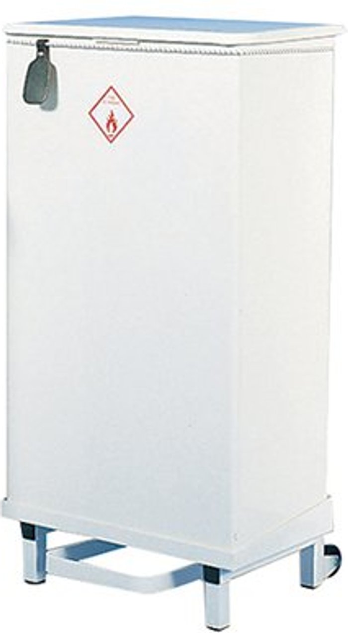 Office Monster | VFM Fire Retardant Sack Holder 64 Litre White Semi-Mobile 330328 VFM Fire Retardant Sack Holder 64 Litre White Semi-Mobile 330328