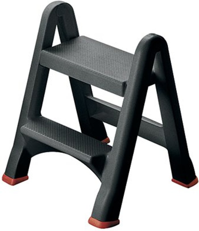 Office Monster | Slingsby Folding Plastic Step Stool - Black Slingsby Folding Plastic Step Stool - Black
