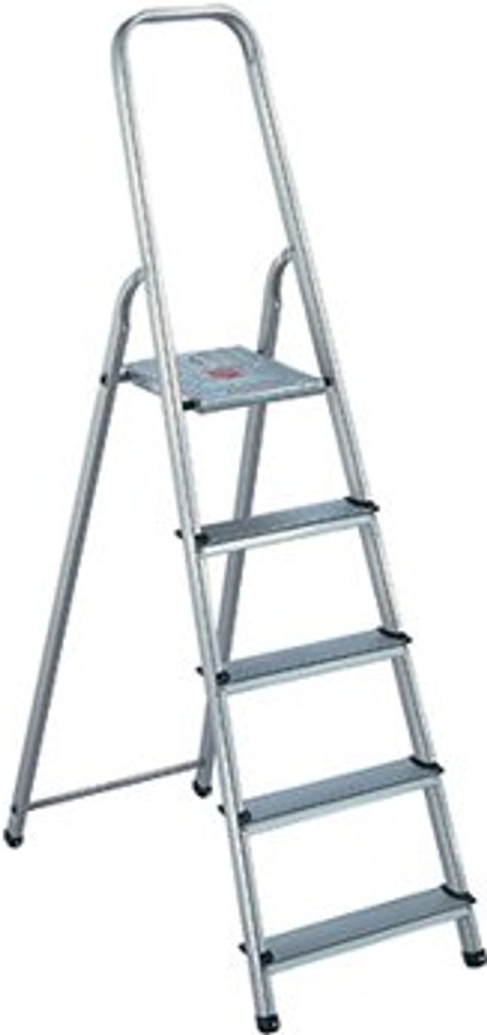 Office Monster | VFM Aluminium Step Ladder 5 Step (Platform sits 980mm Above the Floor) 405007 VFM Aluminium Step Ladder 5 Step (Platform sits 980mm Above the Floor) 405007