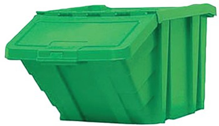 Office Monster | VFM VFM Green Heavy Duty Storage Bin With Lid (Dimensions: 400 x 635 x 345mm) 359520 VFM VFM Green Heavy Duty Storage Bin With Lid (Dimensions: 400 x 635 x 345mm) 359520