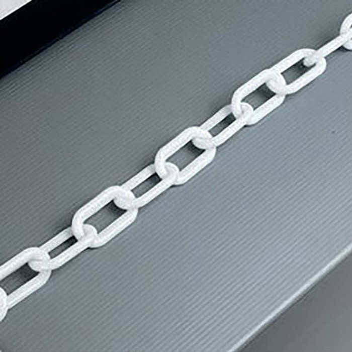 Office Monster | VFM White Plastic 8mm Chain in 25 Metre Lengths 360077 VFM White Plastic 8mm Chain in 25 Metre Lengths 360077