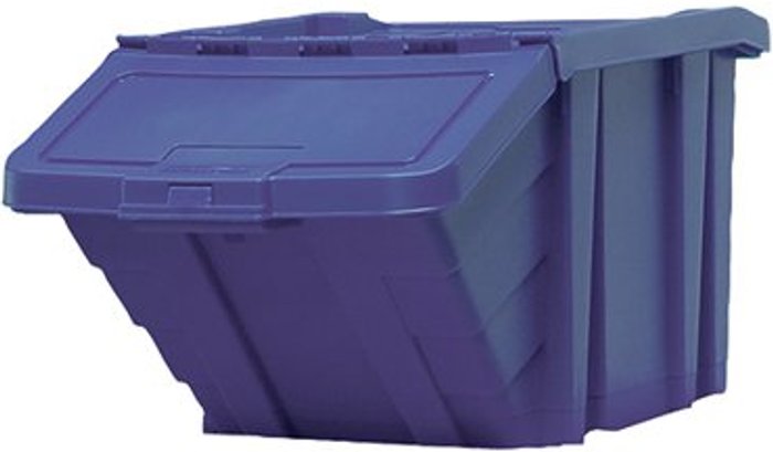 Office Monster | VFM VFM Blue Heavy Duty Recycle Storage Bin with Lid 369044 VFM VFM Blue Heavy Duty Recycle Storage Bin with Lid 369044