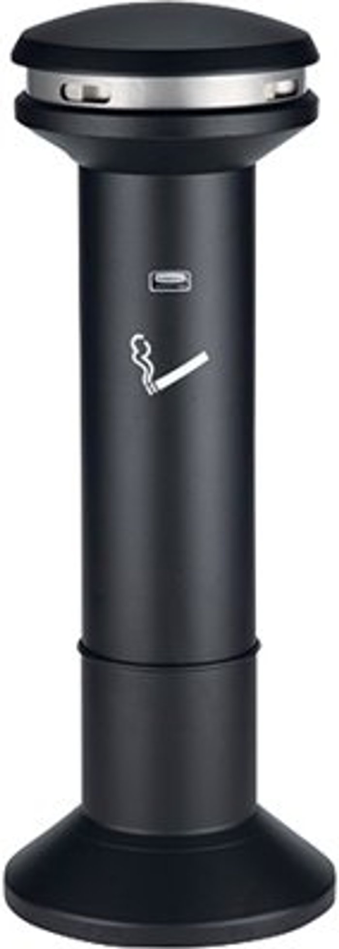 Office Monster | VFM Silver and Black High Capacity Smoking Ash Stand 370785 VFM Silver and Black High Capacity Smoking Ash Stand 370785
