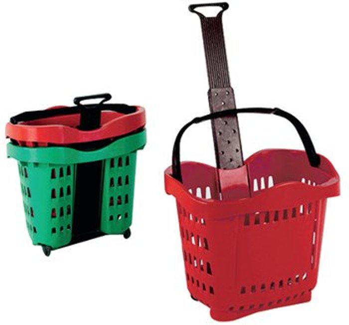 Office Monster | VFM Giant Shopping Basket/Trolley Red SBY20753 VFM Giant Shopping Basket/Trolley Red SBY20753