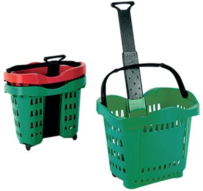 Office Monster | VFM Giant Shopping Basket/Trolley Green SBY20755 VFM Giant Shopping Basket/Trolley Green SBY20755