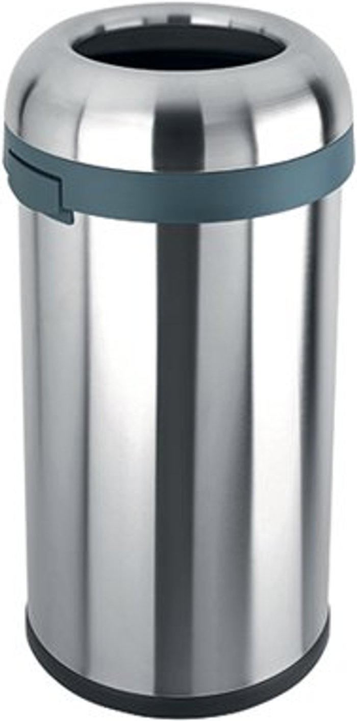Office Monster | VFM Open Top Bullet Bin 60 Litre Silver 380856 VFM Open Top Bullet Bin 60 Litre Silver 380856