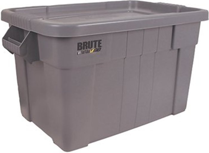 Office Monster | VFM Brute Tote Box/Lid 75 Litre Grey (L707 x W441 x D384mm) 382216 VFM Brute Tote Box/Lid 75 Litre Grey (L707 x W441 x D384mm) 382216