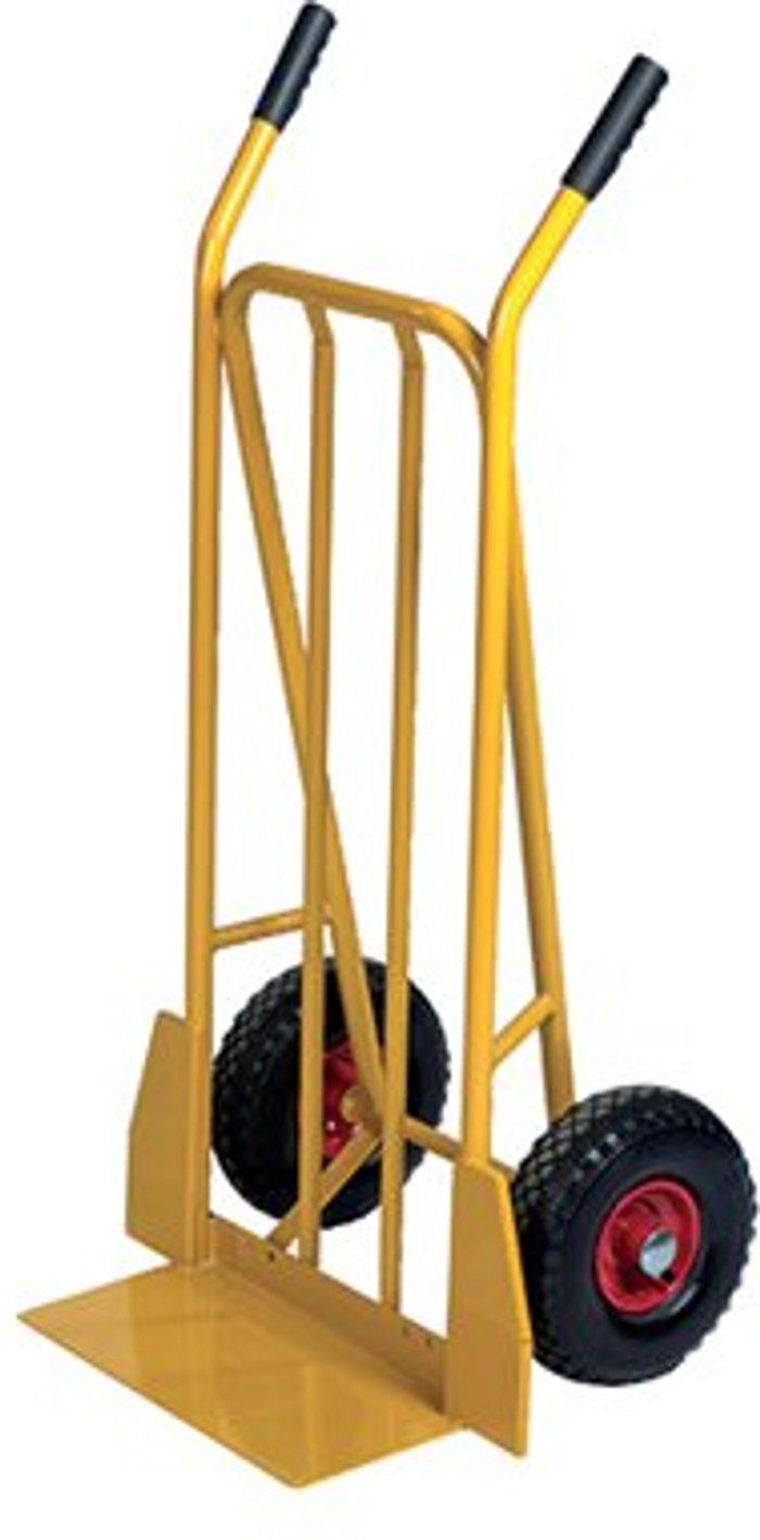 Office Monster | VFM Yellow General Purpose Sack Truck Fixed Footplate 382849 VFM Yellow General Purpose Sack Truck Fixed Footplate 382849