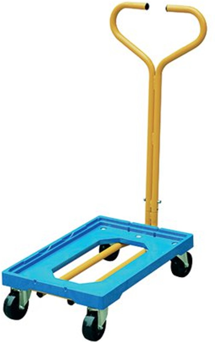 Office Monster | VFM Plastic Dolly with Handle Blue 365127 VFM Plastic Dolly with Handle Blue 365127