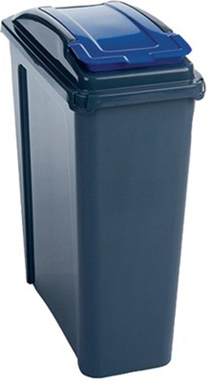 Office Monster | VFM VFM Recycling Bin with Lid 25 Litre Blue 384286 VFM VFM Recycling Bin with Lid 25 Litre Blue 384286