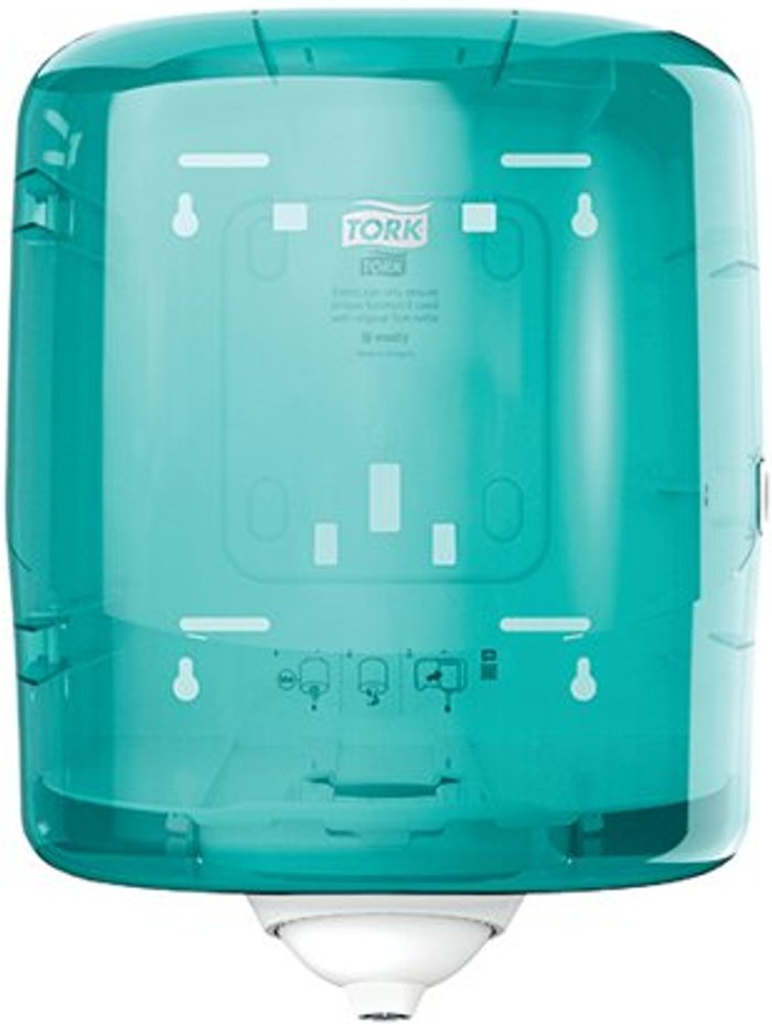 Office Monster | Tork Tork Reflex M4 Centrefeed Dispenser Turquoise 473180 Tork Tork Reflex M4 Centrefeed Dispenser Turquoise 473180