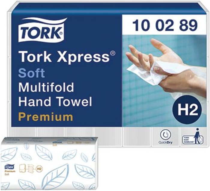 Office Monster | Tork Tork Xpress Multifold Hand Towel H2 White 150 Sheets (Pack of 21) 100289 Tork Tork Xpress Multifold Hand Towel H2 White 150 Sheets (Pack of 21) 100289