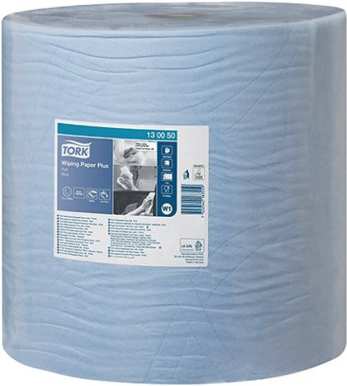 Office Monster | Tork Tork W1 Wiping Paper Plus 2-Ply Blue 130050 Tork Tork W1 Wiping Paper Plus 2-Ply Blue 130050