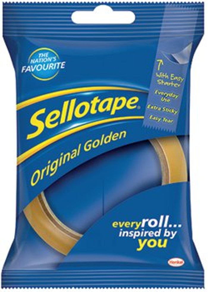 Office Monster | Sellotape Sellotape Original Golden Tape 24mmx50m 1629135 Sellotape Sellotape Original Golden Tape 24mmx50m 1629135